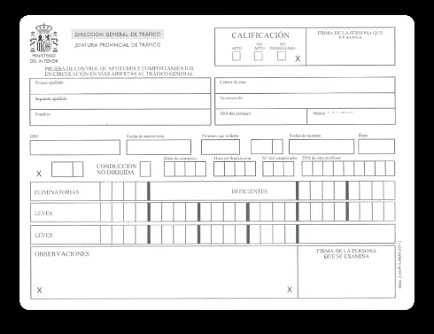 Todas las faltas del examen práctico DGT: guía completa por bloques